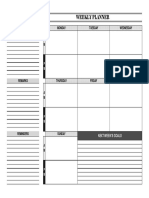 Weekly Planner Template - Blank Schedule