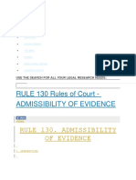 RULE 130 Rules of Court - Admissibility of Evidence