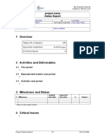 WWCP Project Status Report Template