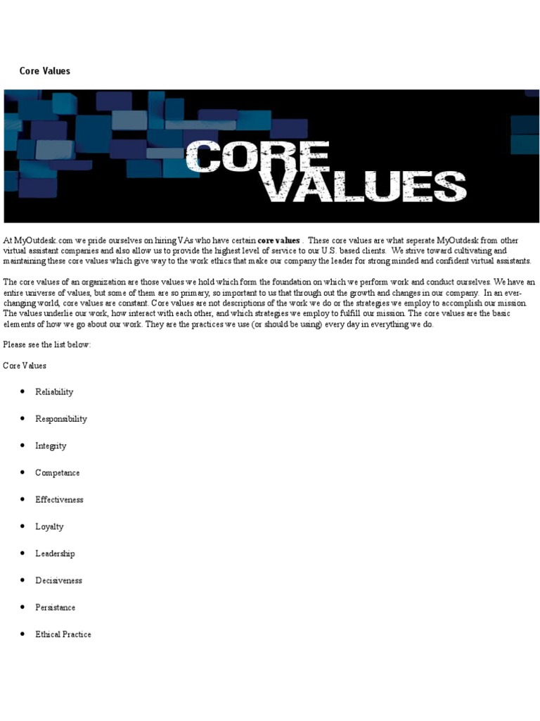 Core Values | Download Free PDF | Mortgage Loan | Federal Housing ...