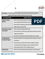 Research Analyst: Role Purpose: To Undertake Research by Analyzing Industry Trends and Other Pertinent Data, Generate