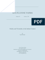 Sino-Platonic Papers: Orality and Textuality in The Indian Context