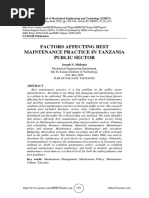 FACTORS AFFECTING BEST MAINTENANCE PRACTICE IN TANZANIA PUBLIC SECTOR