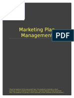 Marketing Plan Management