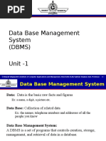 Basics of DBMS