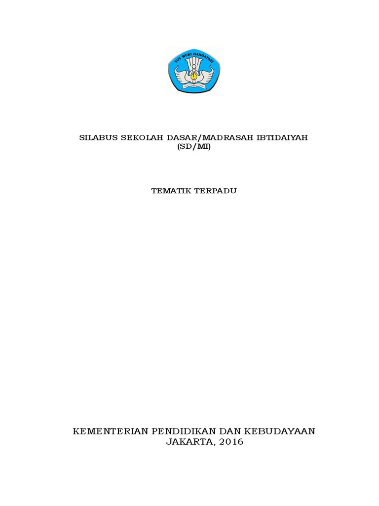 Silabus Tematik Terpadu Kelas SD Rev 01032016 Rev PKn PDF