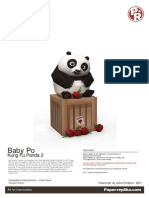 Baby Po Kung Fu Panda Papercraft