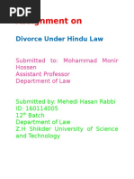 Divorce Under Hindu Law