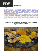 Cúrcuma (Ou Açafrão-da-terra) e Suas Propriedades Curativas