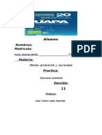 Tarea #1 Educacion Ambiental Medio Ambiente y Sociedad