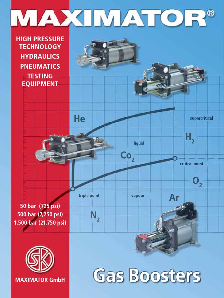 Maximator Gas Boosters 04-2007 | PDF | Gas Compressor | Pressure