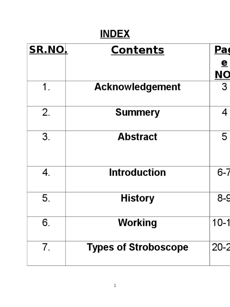Project On Stroboscope PDF Equipment Manufactured Goods