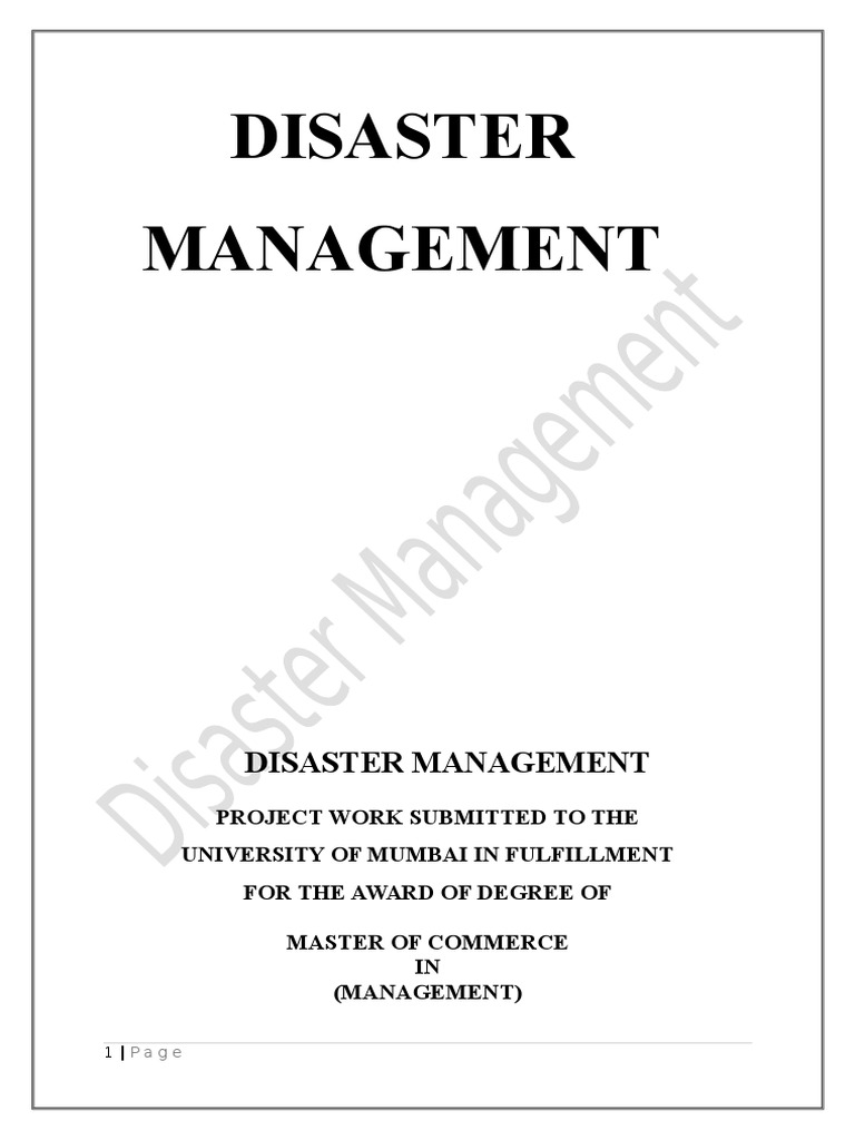 Disaster Management | PDF | Emergency Management | Tropical Cyclones