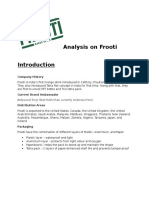 Analysis On Frooti