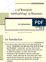 Role of Research and Research Methodology