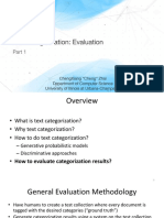 Text Categorization Evaluation Methods