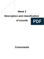 Consonant and vowel classification