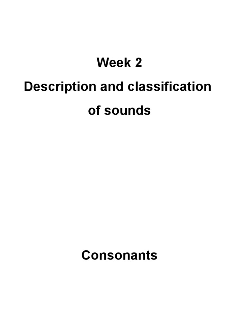Consonant and Vowel Classification Guide | PDF | Vowel | Consonant