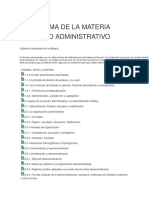 Programa de La Materia Derecho Administrativo