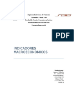 INDICADORES MACROECONÓMICOS