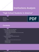 Project 2 - Institution Analysis