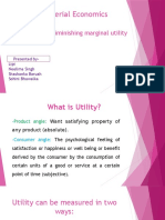 Law of Diminishing Marginal Utility