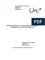 Importancia democracia desarrollo pueblos