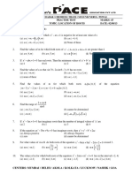 IIT - JEE 2015 Practise Test MARKS: 45 Time: 50 Min Topic: Location of Roots DATE: 02/08/13 Single Choice Questions (+3, - 1)