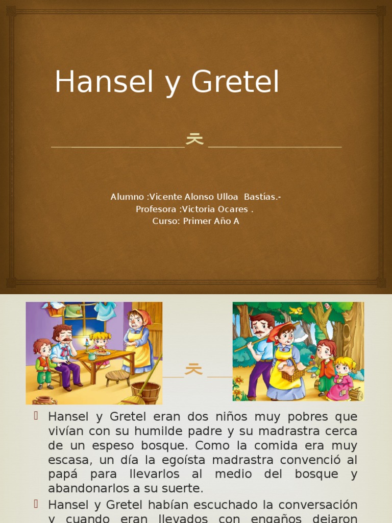Actividades y Resumen de Hansel y Gretel | PDF