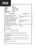 Lesson Plan Year 5 (Reading Moving Forward)