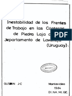 Inestabilidad. de Los Frentes de Trabajo en Las Canteras de Piedra Laja Del Lavalleja (Uruguay)