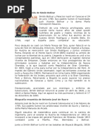 Biografía Resumida de Simón Bolívar