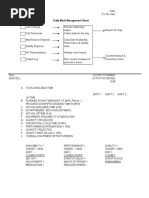 Daily Work Management Sheet