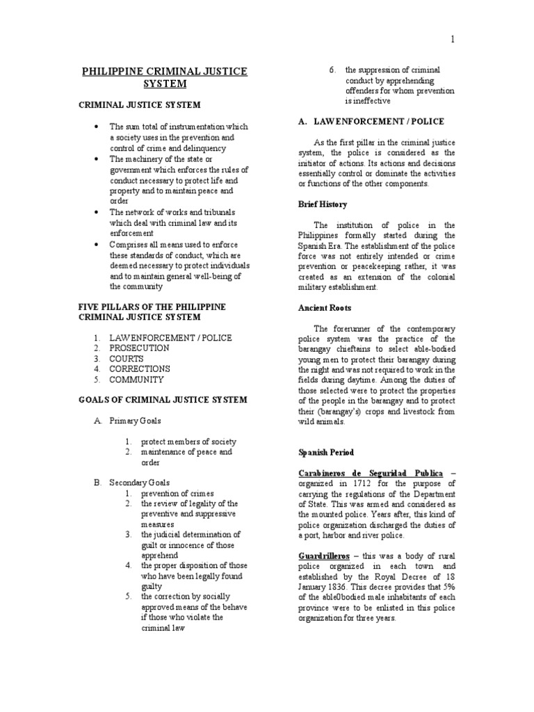 Overview of Philippine Criminal Justice | PDF | Pardon | Prosecutor