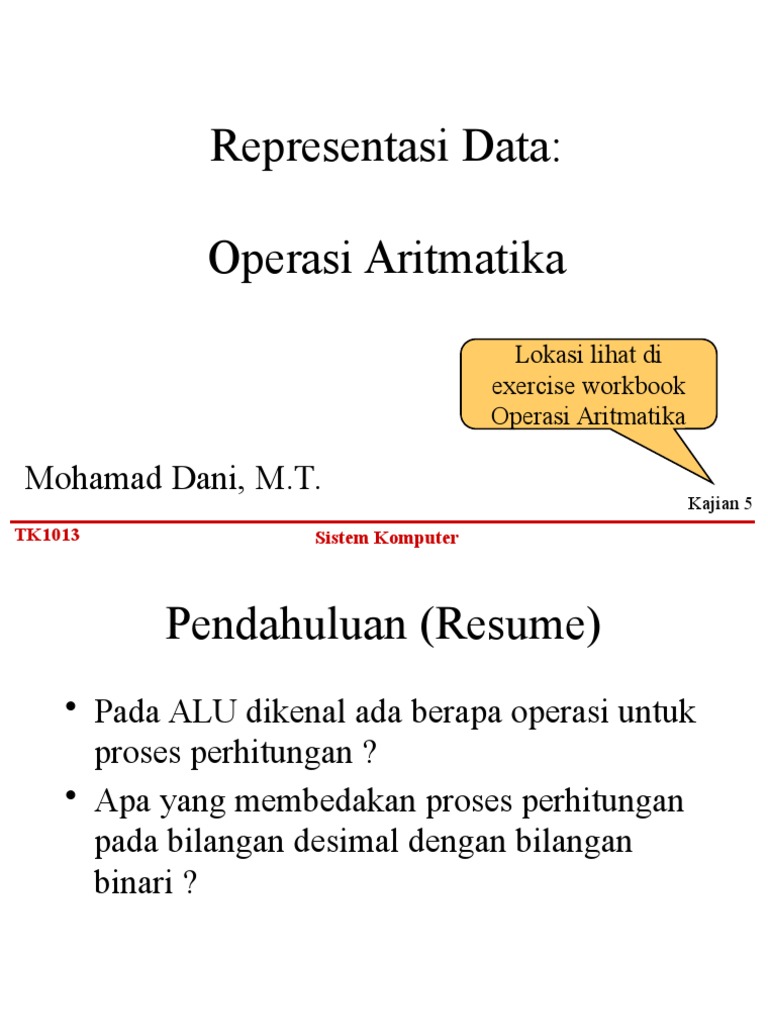 12++ Contoh Soal Operasi Aritmatika Sistem Komputer