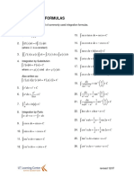 Integration Formulas