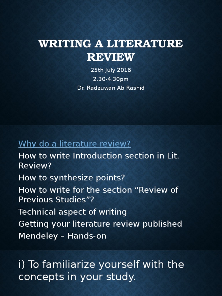 literature review pptx