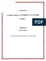 Mba Project Report On Canara Bank - 1