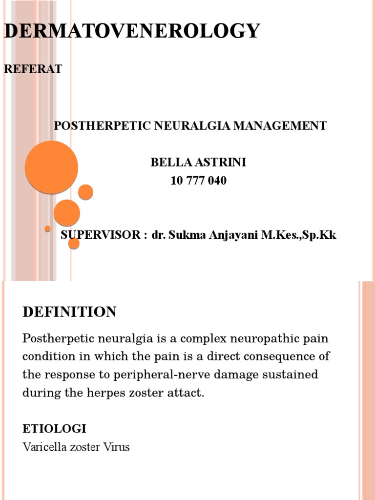Postherpetic Neuralgia PDF Herpes Simplex Clinical Medicine