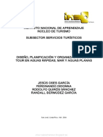 Diseno, Planificacion y Organizacion de Un Tour en Aguas Rapidas, Mar y Aguas Planas
