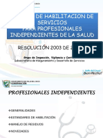 Implementacion Normas Habilitacion Prof. Independientes