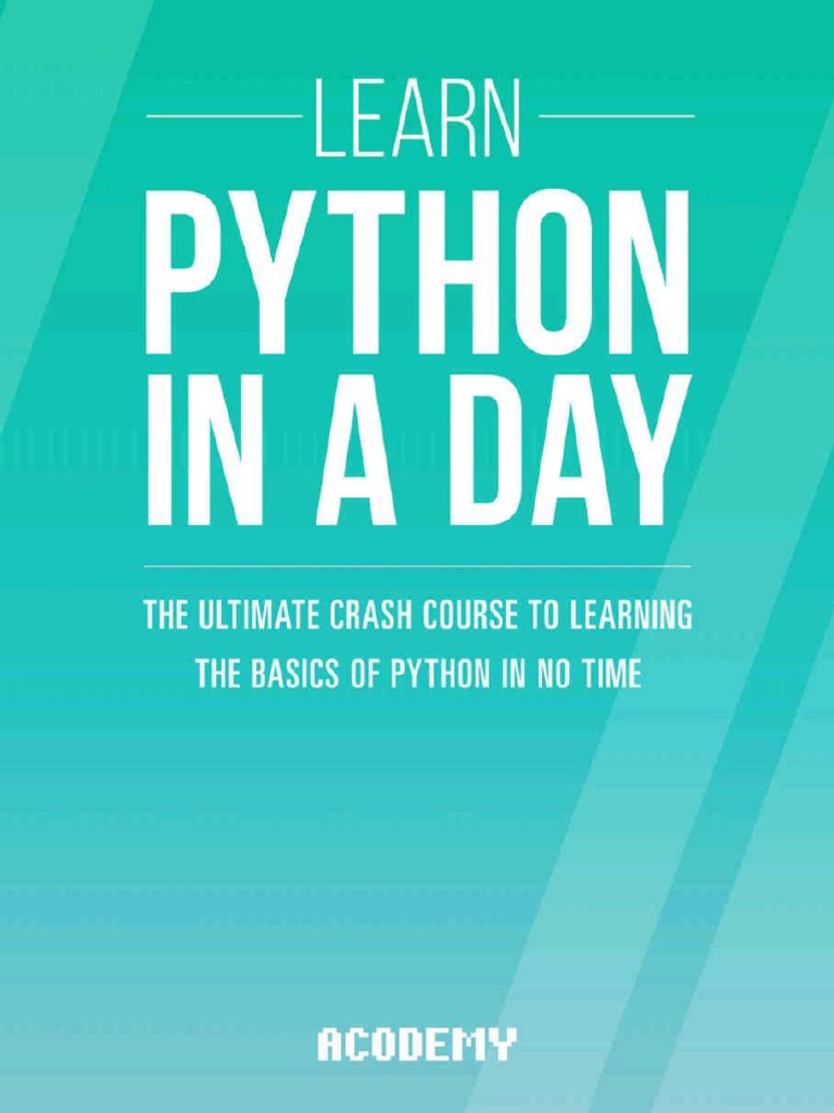 Learn Python in A Day | PDF | Variable (Computer Science) | Python ...
