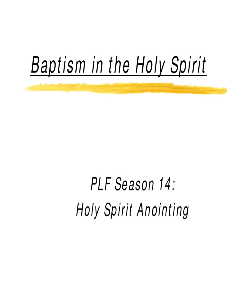 Baptism in The Holy Spirit PDF | PDF | Baptism With The Holy Spirit ...