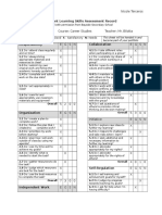 Learning Skills Assessment Record