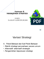 Presentasi Manajemen Strategi Pertemuan 8