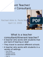 Itinerant Teacher Roles & Responsibilities