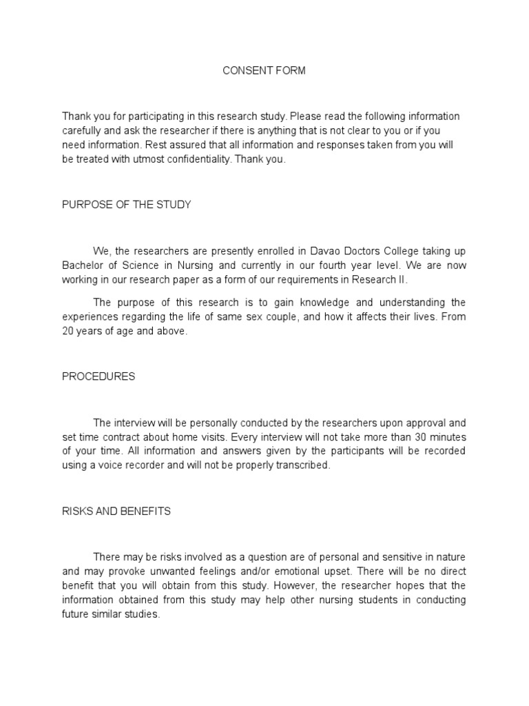 Consent Form | PDF | Consent | Information