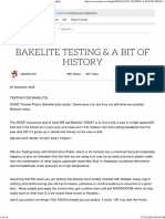 Bakelite Testing A Bit of History