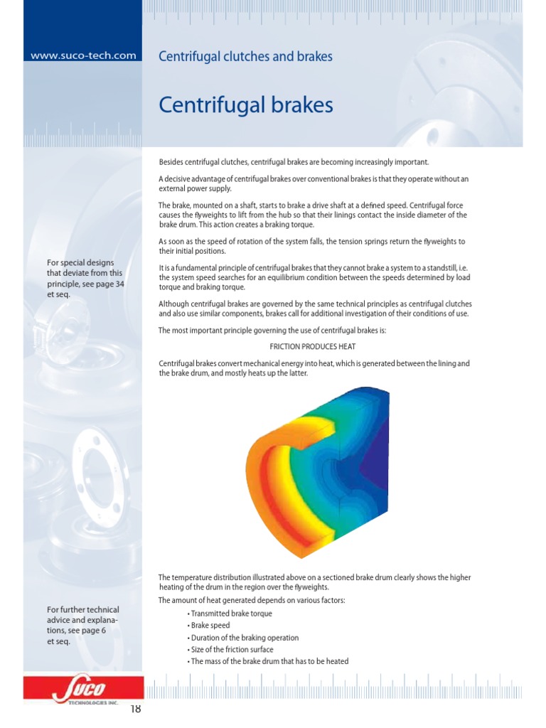 Centrifugal Clutches and Brakes PDF Brake Clutch