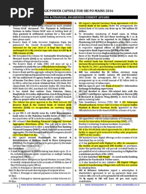 Final Capsule June Sbi Po Mains 2016 Edited Final 2 Reserve Bank Of India Banks
